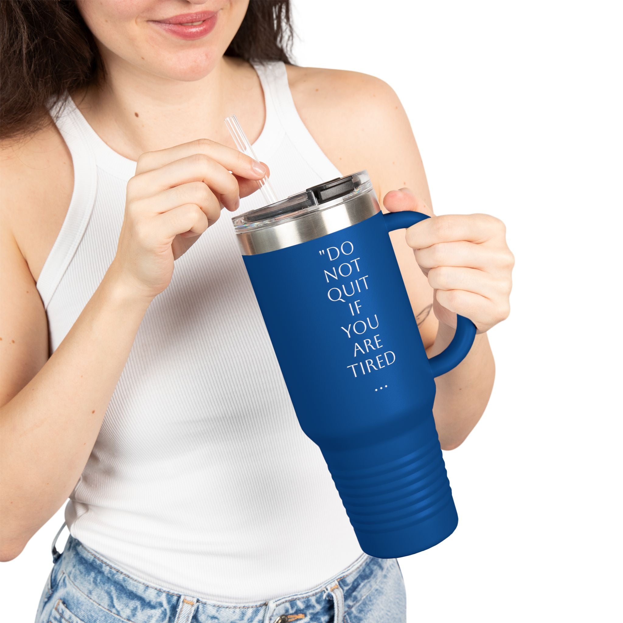 Insulated Travel Mug with Straw - 40oz