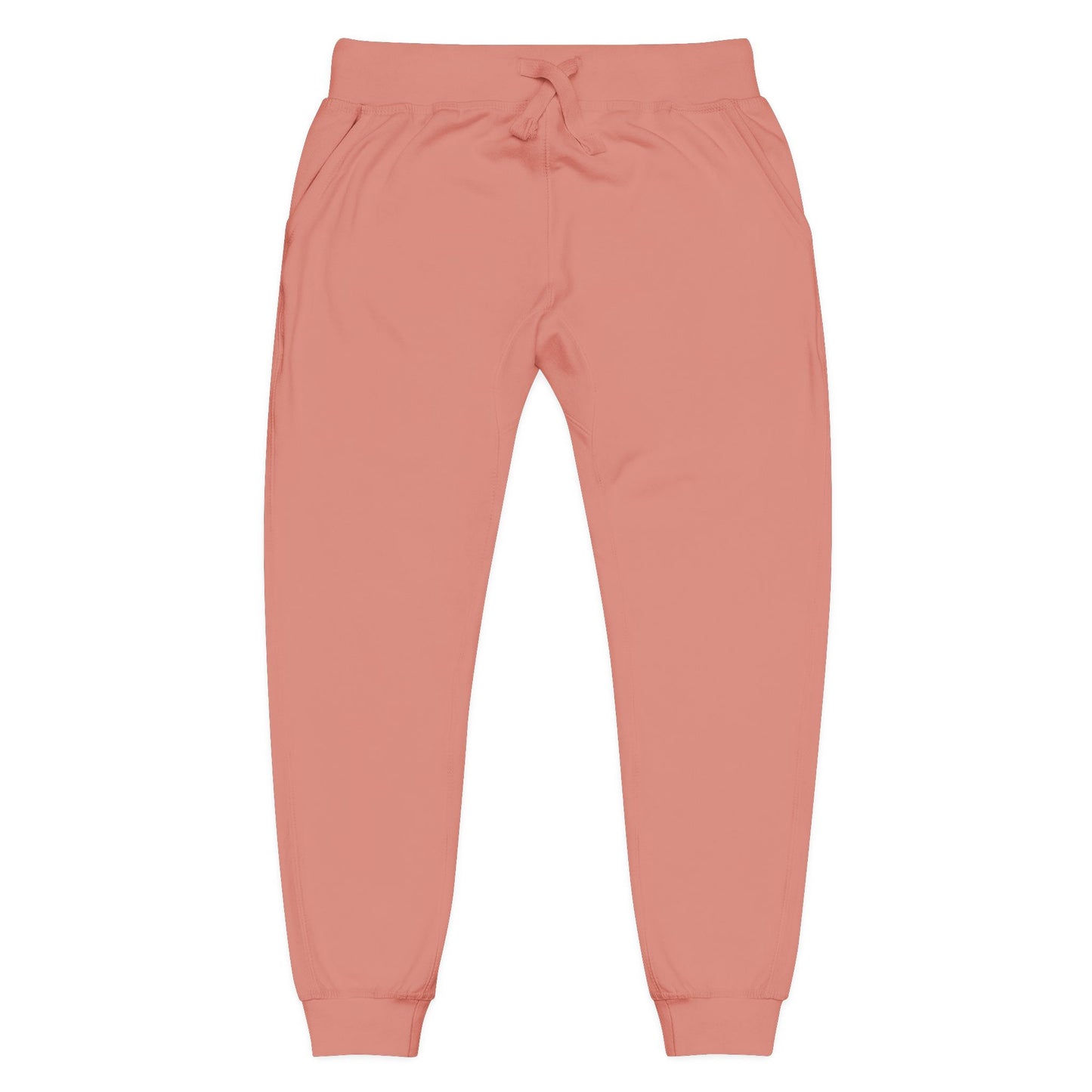 Embroidered Fleece Sweatpants — Cozy Coral Joggers