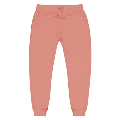 Embroidered Fleece Sweatpants — Cozy Coral Joggers
