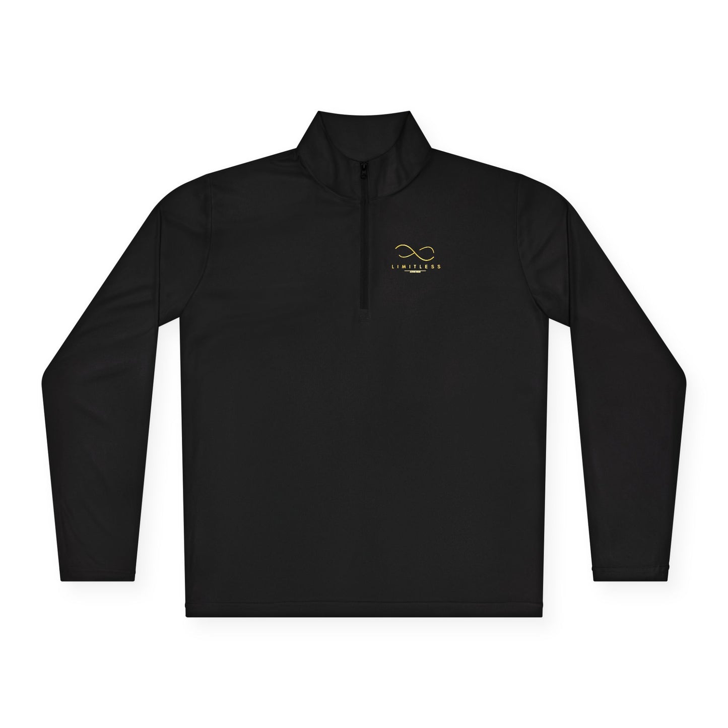 Minimal Gold Wave Quarter-Zip Pullover