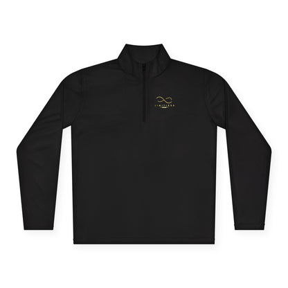 Minimal Gold Wave Quarter-Zip Pullover