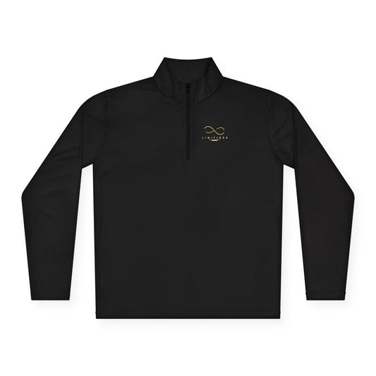 Minimal Gold Wave Quarter-Zip Pullover